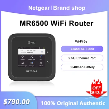 Отключени Netgear Робот M6 Pro MR6500 WiFi Рутер Global 5G Band mmWave Sub6 WiFi6e 3,6 Gbit/s 2,5 G Ethernet Порт Ретранслатор