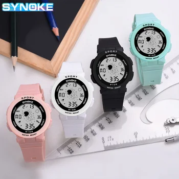 Спортни часовници SYNOKE за жени, мода водоустойчив многофункционален ръчен часовник, дамски цифрови часовници, дамски часовници Relogio Feminino Спортни часовници SYNOKE за жени, мода водоустойчив многофункционален ръчен часовник, дамски цифрови часовници, дамски часовници Relogio Feminino 5