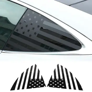 За Jaguar F-TYPE 2013-2022 PVC Черна автомобили задната триъгълен прозорец стъклен панел, стикер за украса, аксесоари за автомобили