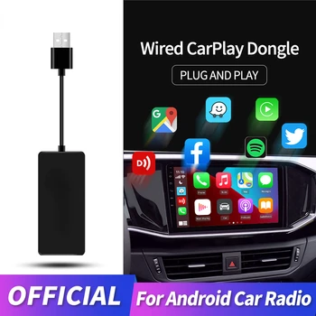 Кабелен Apple Carplay Dongle Android Auto Carplay Smart Link USB Dongle Адаптер за навигация, мултимедиен плейър Mirrorlink Кабелен Apple Carplay Dongle Android Auto Carplay Smart Link USB Dongle Адаптер за навигация, мултимедиен плейър Mirrorlink 0