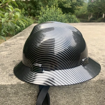 20 бр. предпазна каска, изработени от въглеродни влакна, за мъже защитна шапка с широка периферия, противоударная дизайн, черен/син защитна шапка