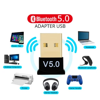 Bluetooth USB 5.0 адаптер, предавател, приемник, Bluetooth, аудио, безжичен USB адаптер, за разширяване на автомобилния компютър, PC, лаптоп Bluetooth USB 5.0 адаптер, предавател, приемник, Bluetooth, аудио, безжичен USB адаптер, за разширяване на автомобилния компютър, PC, лаптоп 2