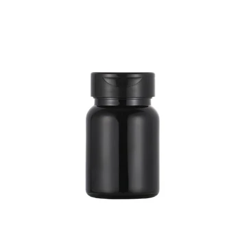 WEIHAOOU черната капсула на опаковката бутилка пластмасови флакони празни храни с отпечатана текст Контейнер за прах банка за хапчета Tablet