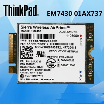 Sierra EM7430 FRU: 01AX737 GOBI6000 M. 2 Модул FDD/TDD LTE 4G мрежи WCDMA ЕК за лаптоп-таблета Thinkpad X1C notebook T470S Lt 10