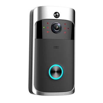V5 видео звънец Wifi безжичен звънец 1080P гласова домофонна система смарт камера за откриване на движение Водоустойчив домофонна система за домашно сигурност