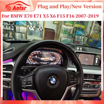 За BMW X5 X6 E70 E71 F15 F16 2007 ~ 2019 автомобилен LCD цифров клъстер Виртуален кокпит скоростомер табло LCD екран