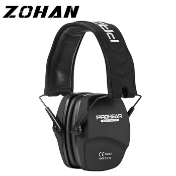 Защитни слушалките с шумопотискане ZOHAN NRR 26dB за стрелците, антифони за защита на слуха, Регулируема протектор за защита на ушите при стрелба