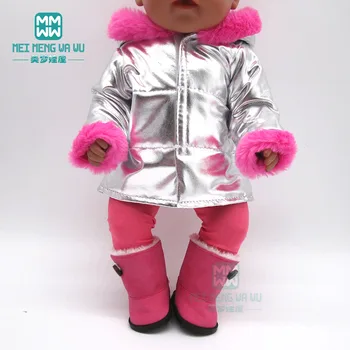 Облекло за кукли, подходяща за има кукли 43 см и американската кукла 45 см, памук костюм на розово, червено, бяло