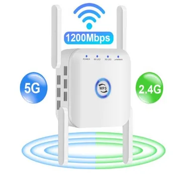 5G Wifi Ретранслатор Усилвател на сигнала Wifi 5 Ghz Wifi Удължител на Далечни разстояния Wi fi Усилвател Рутер, Wi-Fi 1200 Mbit/s 5G 2,4 G Ретранслатор