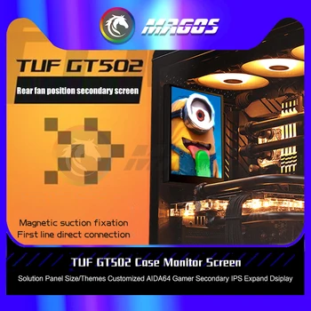 Корпус TUF GAMING GT502 Размер на екрана на монитора персонализиране теми AIDA64 Gamer Cabinet Вторичен IPS Dsiplay