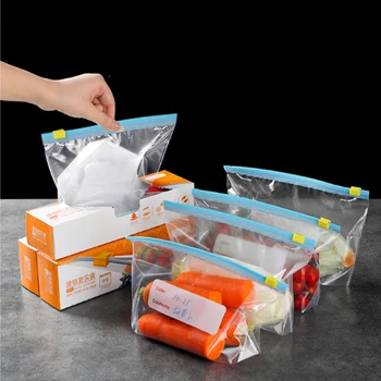 Чанта за съхранение на свежи продукти, домакински самоуплотняющаяся пластмасов вакуумно запечатани чанта, чанта за съхранение в хладилник, запечатани кухня