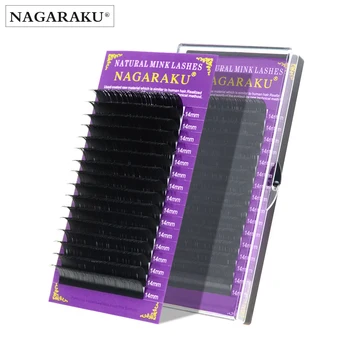 NAGARAKU 7-16 мм B/C/D/DD Висококачествени Норковые Мигли Изкуствена норки Индивидуални Мигли-Меки Естествени Мигли Удължаване на Миглите