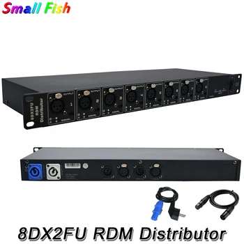 Опаковка RDM Контролер на Сценичното Осветление DMX512 Дърва Усилвател на Светлинния Сигнал на Дърва 8-Лентов DMX Опаковка За Dj-оборудване