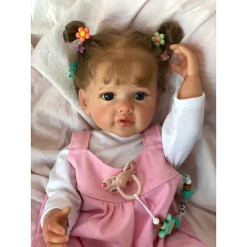 55 см Силикон водоустойчив кукла за момичета-деца, принцеса Бети, реалистична мека при допир 3D-кожа, многопластова живопис