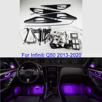 Интериорът на автомобила краси дифузната светлина за Infiniti Q50 2013-2020 Декоративна рамка, която панел с лампа