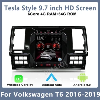 Авто Касетофон Android Мултимедиен Плейър GPS Навигация Tesla Вертикален Екран Carplay За Volkswagen VW T5 T6 2016-2019