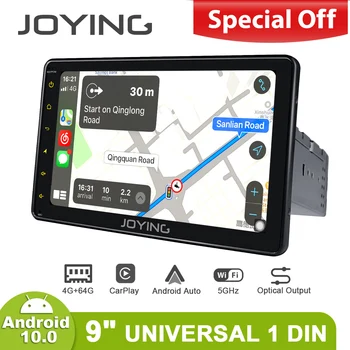 Авторадио Android 1 din радио с екрана 9 инча Android 10 Централна мултимедийна аудио система GPS, TV Цифров безжичен Carplay 4G