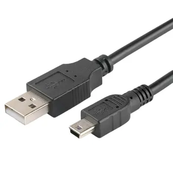 Кабел Mini 5Pin USB 2.0 Mini USB-USB-Бързо Зарядно Устройство за Предаване на Данни, Кабели за MP3 MP4 Плейър Автомобилен Видеорекордер GPS, Цифров Фотоапарат, HD Smart TV1/1.5 м
