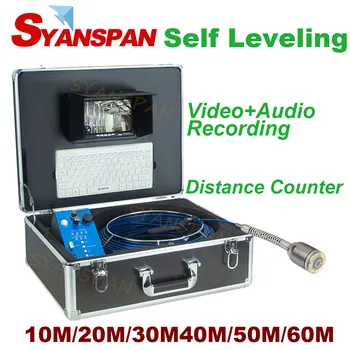 Самовыравнивающийся видеорекордер аудио касета Инспектиращата камера SYANSPAN Тръбопроводи Дренажна възвратна тръбопровод промишлен ендоскоп брояч на измервателните уреди