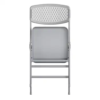 Търговска сгъваем стол XL с тъкан на лигавицата на премиум-клас, ANSI/BIFMA 300 паунда. Номинално тегло, с тройно на стена, сив, 4 опаковки Търговска сгъваем стол XL с тъкан на лигавицата на премиум-клас, ANSI/BIFMA 300 паунда. Номинално тегло, с тройно на стена, сив, 4 опаковки 3