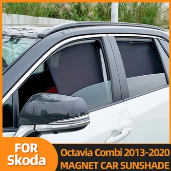За Skoda Octavia Combi 2013-2020 Магнитен Авто Козирка Козирка Предна Задна Предното Стъкло Шторка Странично Прозорец На Сенника