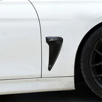 ABS Пластмаса Акульи Хрилете Странично Крило отдушник Украса 3D Стикери Автоаксесоари За BMW F30 F31 F32 F33 F48 Xdrive Лого Емблема