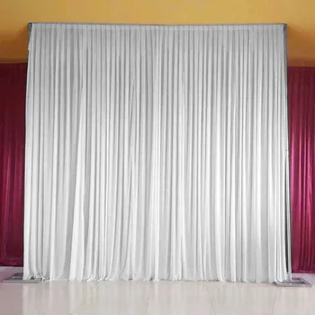 бяло плиссированное декорация на 10 метра X 10 метра, на фона на сватбената фотография завеса за декор на сцената честване на партита