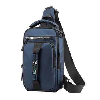 Многофункционална чанта през рамо, мъжки нагрудная чанта с USB зареждане, нагрудная чанта за кратки пътувания, водоустойчива чанта през рамо с голям капацитет Многофункционална чанта през рамо, мъжки нагрудная чанта с USB зареждане, нагрудная чанта за кратки пътувания, водоустойчива чанта през рамо с голям капацитет 3