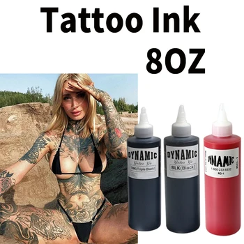 Многоцветни мастила за татуировки 240 мл, начинаещите в грима, за практики, TBK черен пигмент за татуировки, динамичен професионален официален пигмент