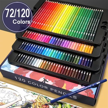 CHONG FENG SHOU 72/120 цветове, набор от професионални дървени цветни моливи, 72 маслени молив за рисуване, ученически пособия за творчество