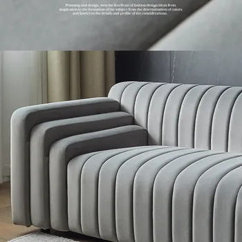 Текстилен диван за дневна, модерно обзавеждане възглавница в скандинавски стил, минималистичен плюшено мързелив диван, дивани за всекидневна, мебели Sala De Estar Текстилен диван за дневна, модерно обзавеждане възглавница в скандинавски стил, минималистичен плюшено мързелив диван, дивани за всекидневна, мебели Sala De Estar 1