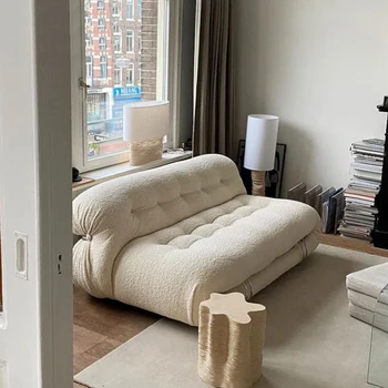 Модерен минималистичен разтегателен диван за хол, фотьойл-легло, луксозен мързелив скандинавски диван, едноспален разтегателен, с дървени крачета, мебели за спални, домашен декор