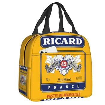 Марсилия Франция Ricard Изолирани чанти за обяд за пикник на открито, водоустойчив охладител, термален обяд-бокс за жени и деца