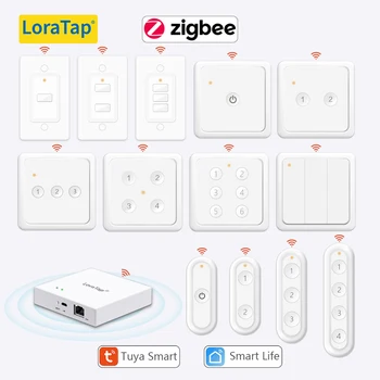 LoraTap ZigBee 3.0 Wireless 14 EU US Бутон на Дистанционното Управление на Hristo Scene Automation Control Switch Smart Life App Hub Нужда от