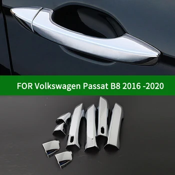 За Volkswagen Passat B8 2016-2020 Аксесоар лъскава хромирана сребриста рамка за захващане дръжка седалките тапицерия 2017 2018 2019