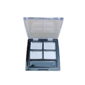 50 бр. контейнери за сенки за очи, празна пластмасова прозрачна черна заостренная на кутията, квадратна козметична опаковъчна кутия е 4 мрежи с алуминиеви поддонами 50 бр. контейнери за сенки за очи, празна пластмасова прозрачна черна заостренная на кутията, квадратна козметична опаковъчна кутия е 4 мрежи с алуминиеви поддонами 2