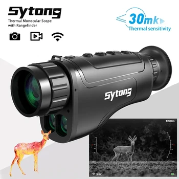 Преносим термомонокуляр серия Sytong GS с тепловизионным далекомер LRF, видео изход с лазерно дальномеркой в реално време за лов